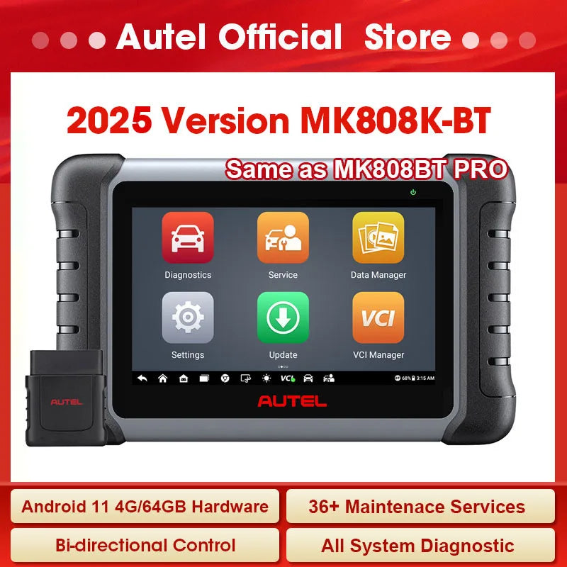 Autel MaxiCOM MK808KBT Pro Diagnostic Scan Tool - All Systems