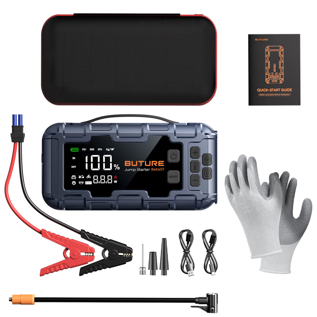 【Top-Rated】Car Jump Starter 6000A丨160PSI Smart Inflating, PD45W Fast Charge