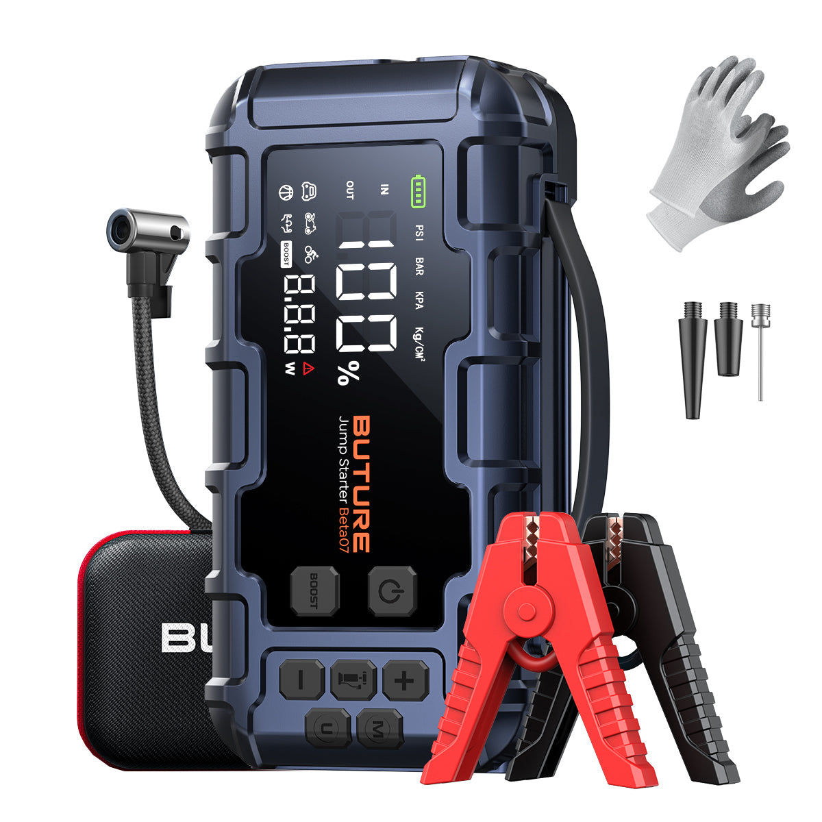 【Top-Rated】Car Jump Starter 6000A丨160PSI Smart Inflating, PD45W Fast Charge