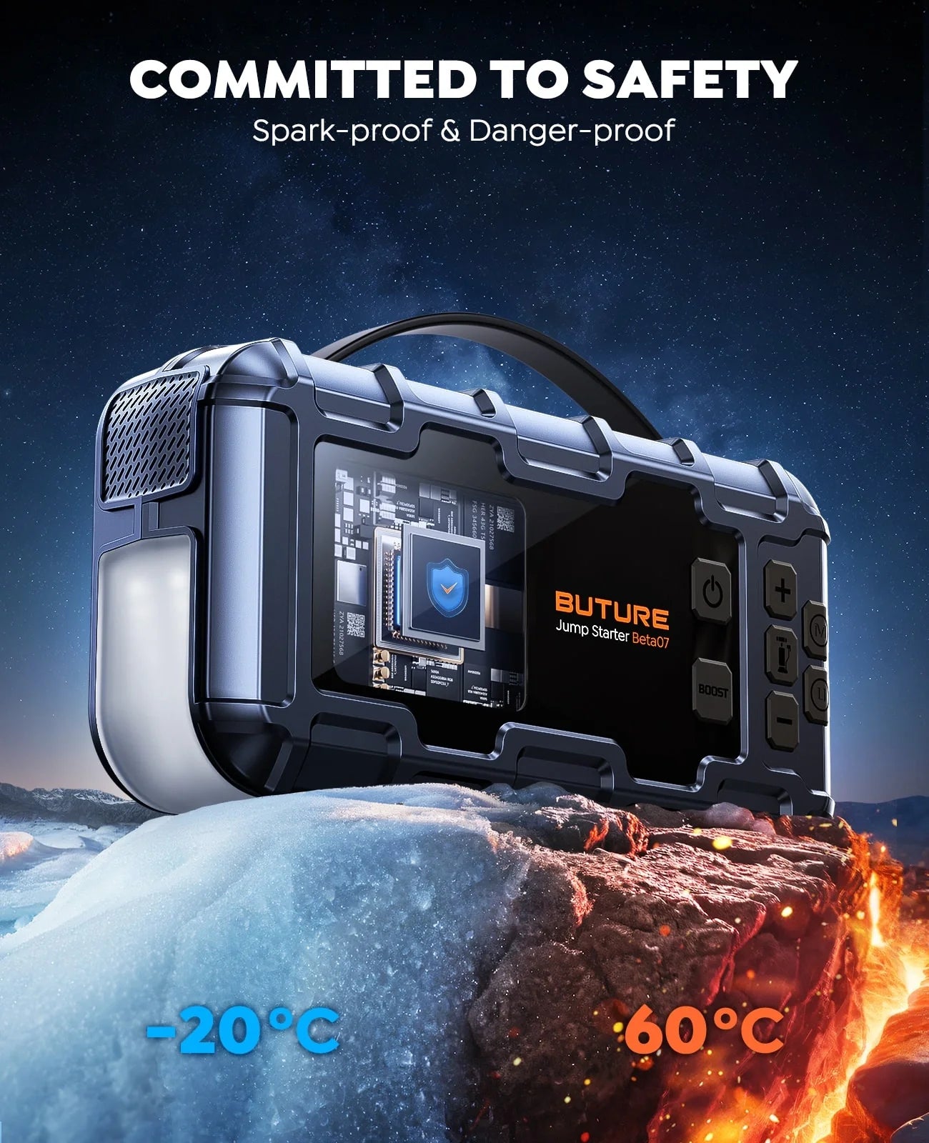 【Top-Rated】Car Jump Starter 6000A丨160PSI Smart Inflating, PD45W Fast Charge